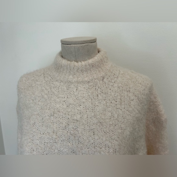 MADEWELL - Wool-Alpaca Blend Boucle-Knit Oversized Sweater Size M - Picture 7 of 11